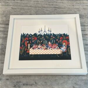 Rifle Paper Co. Framed Alice in Wonderland Tea Party Art Print - 14” by 12”
